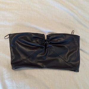 ZARA Dark Brown Crop Top